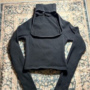 Zara Elegant Black Long Sleeve Tee